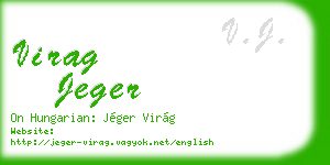 virag jeger business card